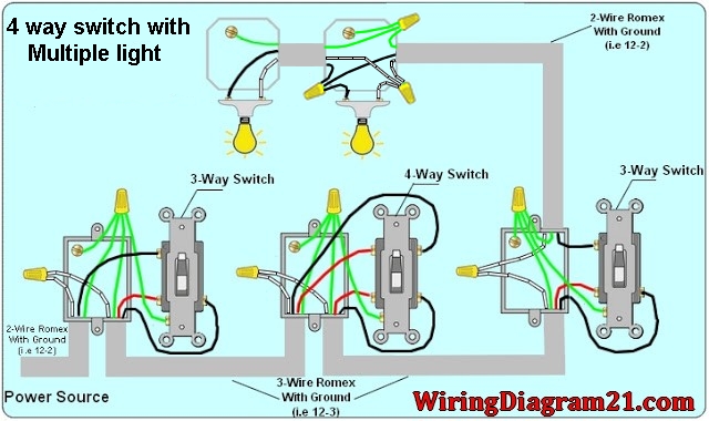 4 Way Switch Wiring Diagram  U2013 Backup Gambar